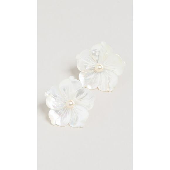 Jennifer Behr Zia Earrings Mother Of Pearl - One Size - Picture 1 of 3